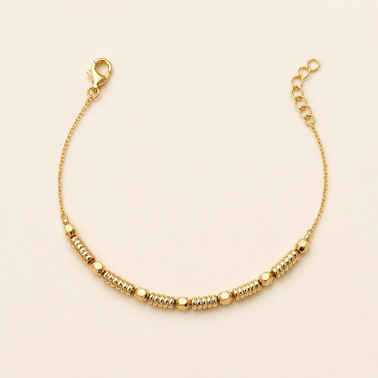 Golden Bead Spiral Anklet