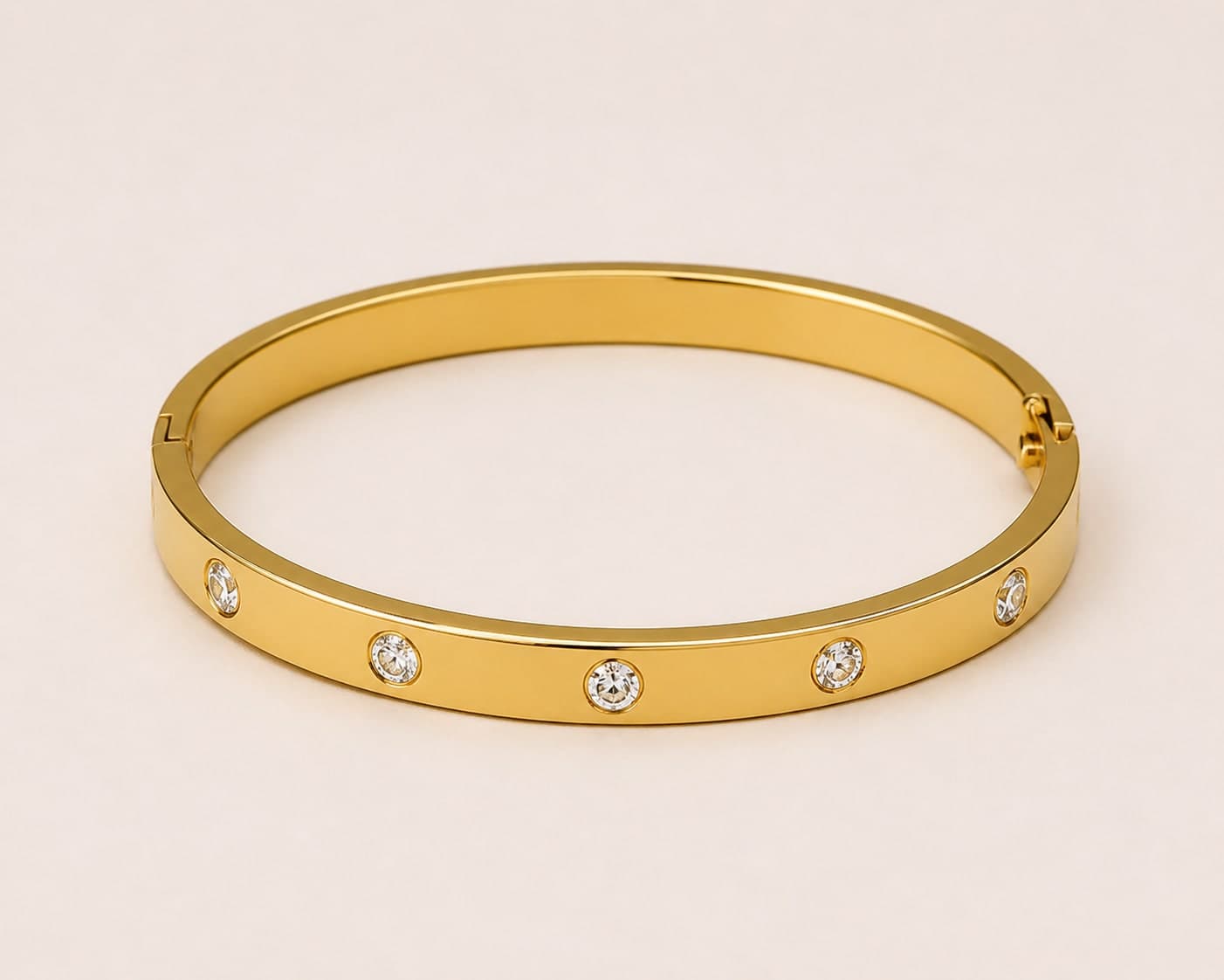 Gold Dazzle Diamond Bangle