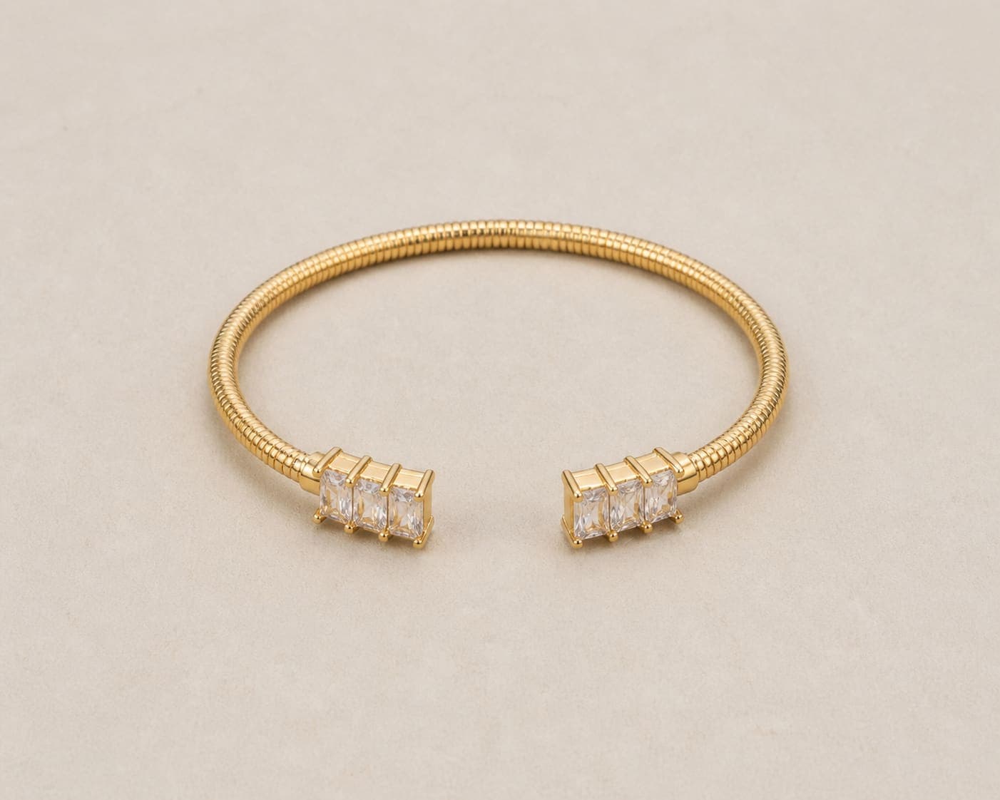 Golden Crystal-Studded Bangle