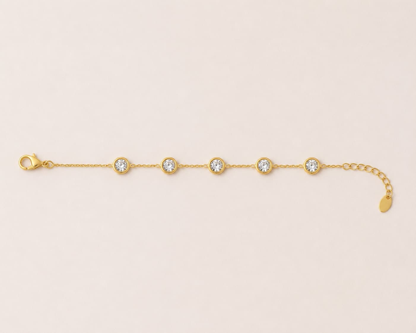 Gold Crystal-Studded Bracelet