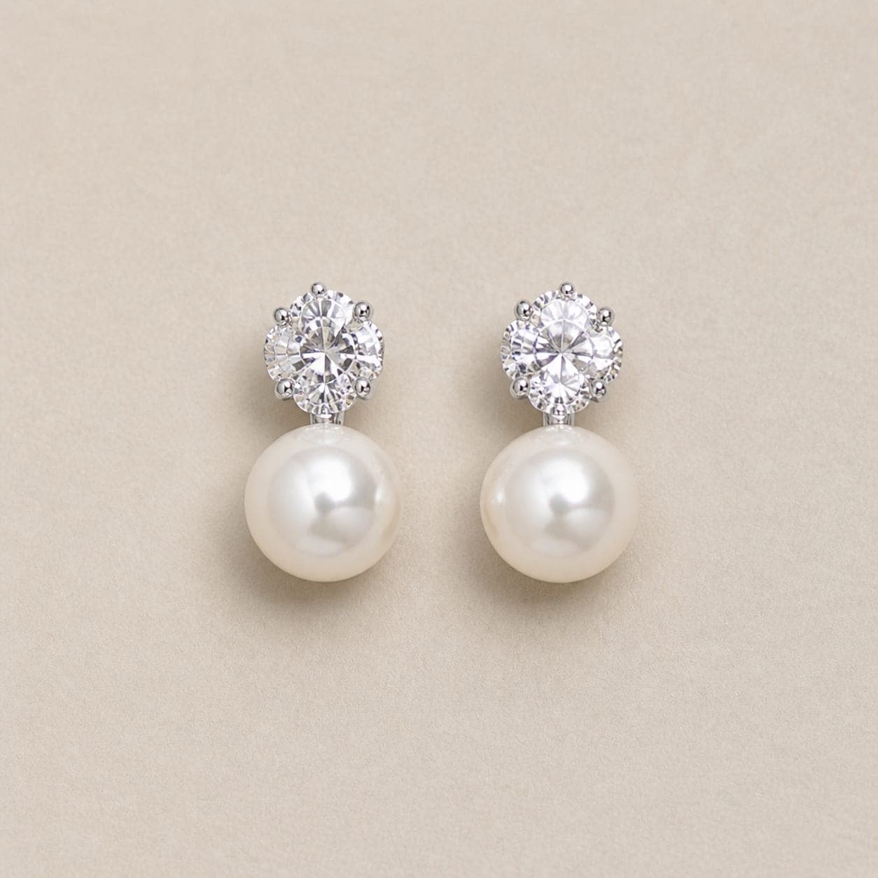 Silver Pearl Drop Earrings