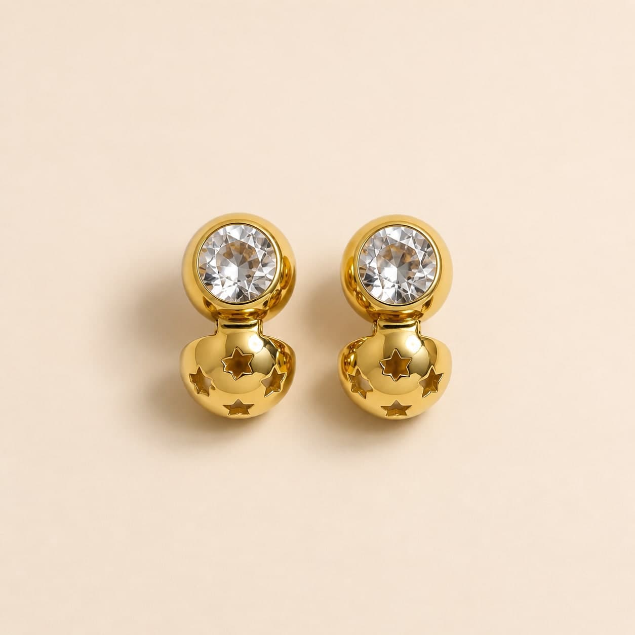 Starry Diamond Stud Earrings