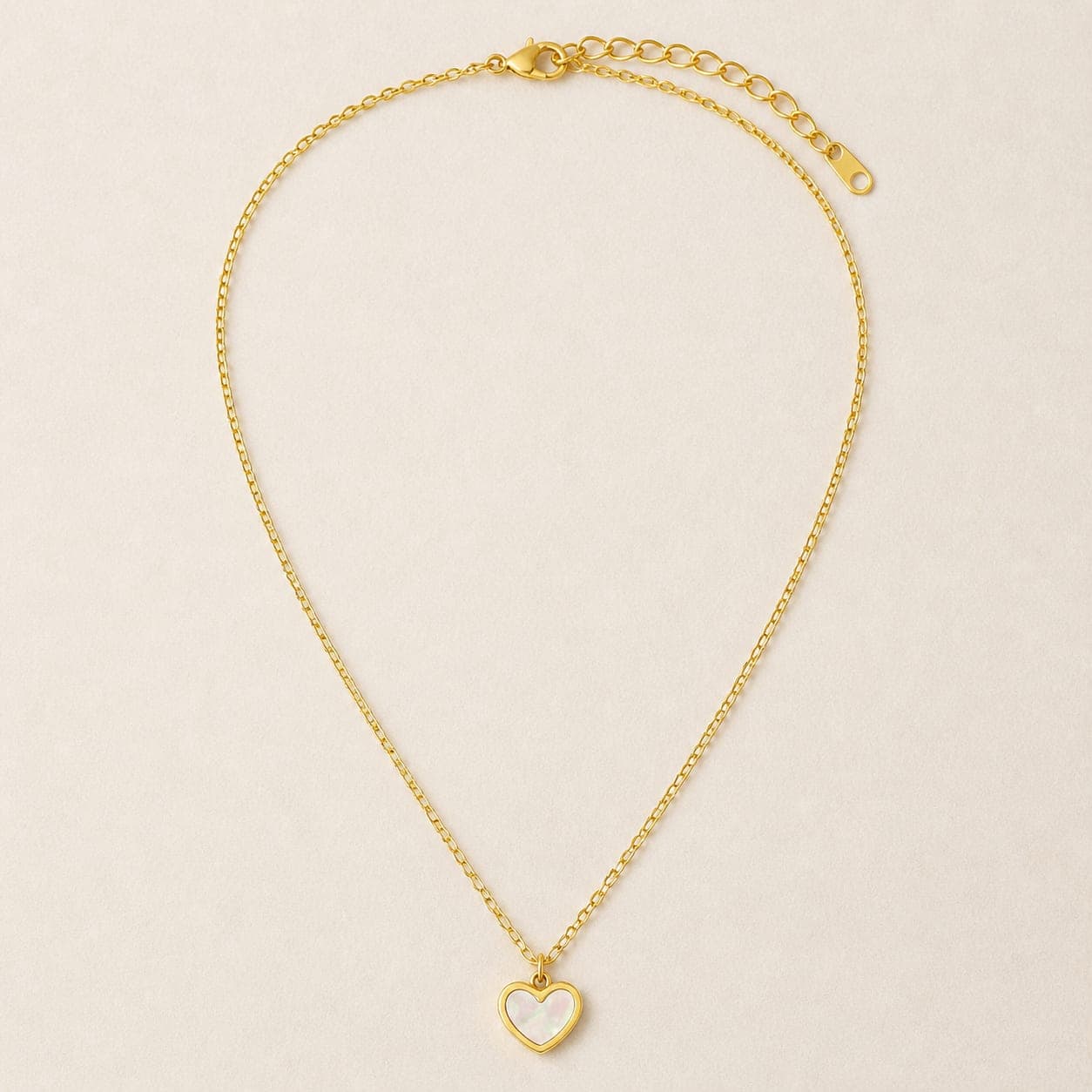 Gold Heart Pendant Necklace