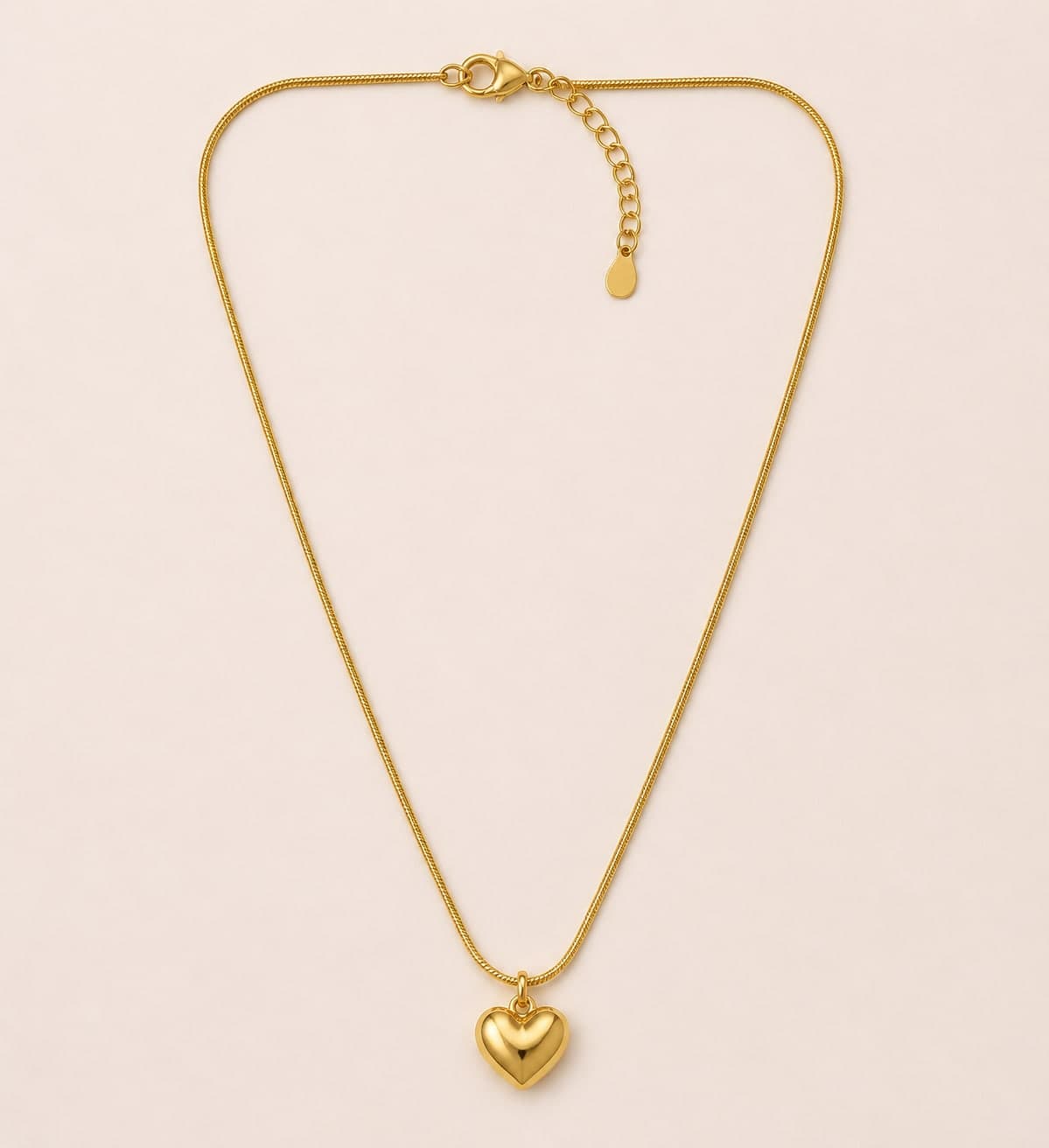 Gold Heart Pendant Necklace
